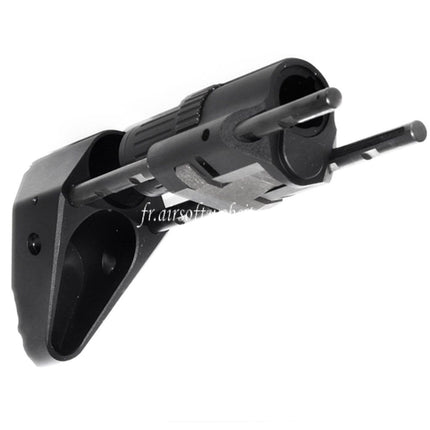 5KU PDW Rétractable Crosse Convient pour Tokyo Marui M4 M16 Série AEG Fusil Airsoft Noir