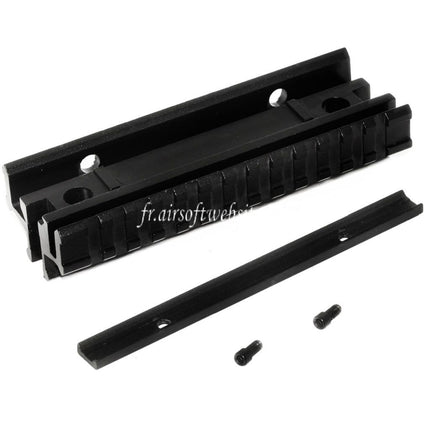 Airsoft Website Tactical Tri-Rail Mount Base Fits 20mm Rail System Rifle Black