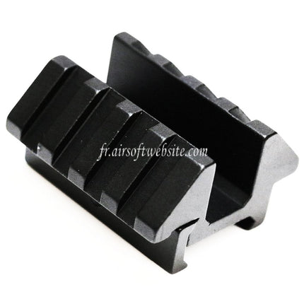 Airsoft Website Dual Angle Rail Mount Fits 20mm Rail System Rifle Black