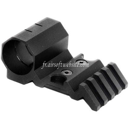 Airsoft Website Offset 20mm Rail Mount & 1/25mm Lamp Mount Black