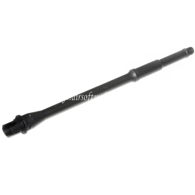 5KU 368mm 14.5 Pouces Aluminium Mid Length Canon Extérieur -14mm CCW sens antihoraire Convient pour M4 M16 Série AEG Fusil Airsoft Noir