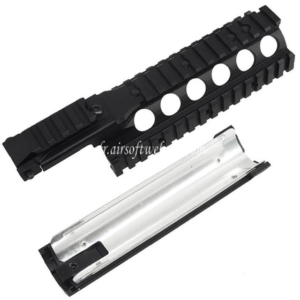 Airsoft Website 210mm Aluminum KAC Style RAS II Rail de Garde-Main Convient pour M4 M16 Série AEG Fusils Noir