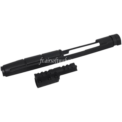 G&P 20mm Supérieure Rail Canon Supérieure Couverture Scouting Type Lunette Montage Base Convient pour G&P Tokyo Marui M14 Série Fusils Airsoft Noir