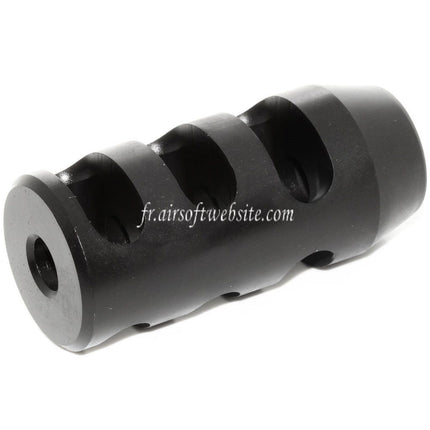 King Arms 68mm M700 Tactical Round Muzzle Brake Fits -14mm CCW Counter-Clockwise Airsoft Rifle Barrel Black