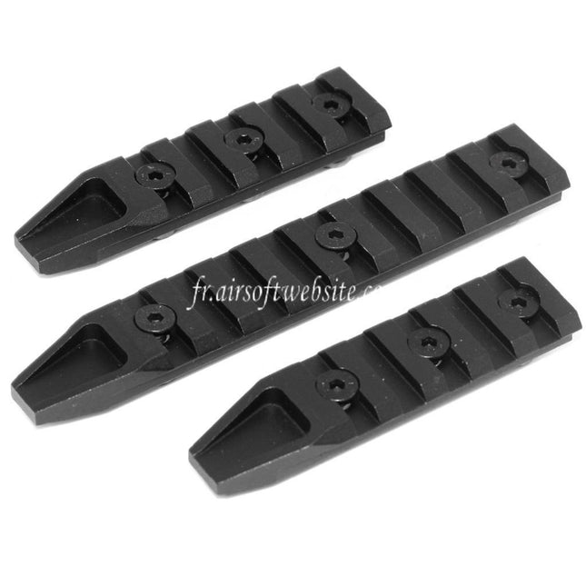 Airsoft Website 3pièces 115mm/75mm/75mm UXR4 Keymod Rail Set Noir