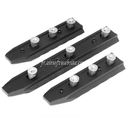 Airsoft Website 3-teiliges 115mm/75mm/75mm UXR4 Keymod Rail Set Schwarz