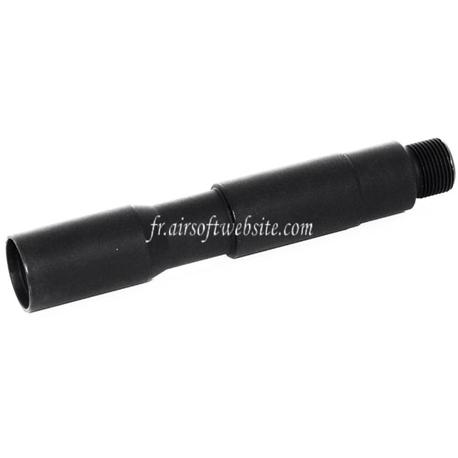 Airsoft Website 4/4.5 Pouces 100mm/115mm Aluminium CQB Canon Extérieur Extension Tube -14mm CCW sens antihoraire AEG GBB Fusil Noir