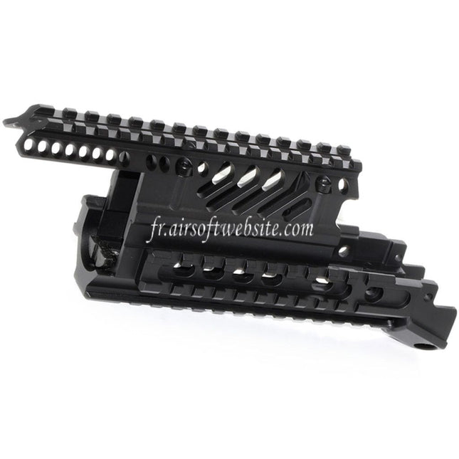 CYMA X47 Aluminum Haut Bas RIS RAS Rail de Garde-Main Convient pour AK Série AEG Fusil Airsoft Noir