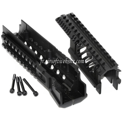 CYMA X47 Aluminum Haut Bas RIS RAS Rail de Garde-Main Convient pour AK Série AEG Fusil Airsoft Noir