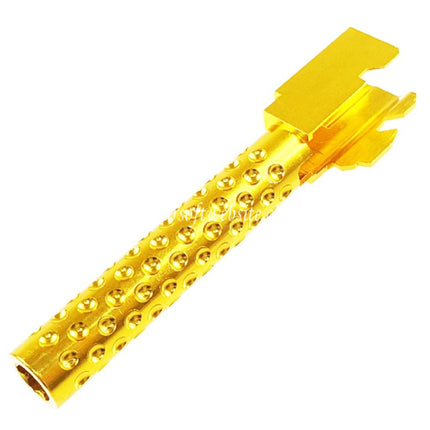 5KU CNC Aluminum Canon Extérieur Type 3 Convient pour Tokyo Marui G17 Série GBB Pistolet Airsoft Or