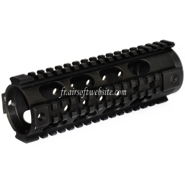 5KU 183mm Fighting Cat Carabine Length Free Float Garde-Main 4-Side Rail System Convient pour M4 M16 Série AEG GBB Fusil Airsoft Noir