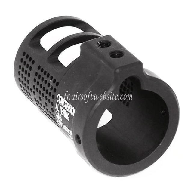 5KU Aluminum CAGE Blast Diverter Frein de Bouche Convient pour -14mm CCW sens antihoraire Canon Fusil Airsoft Noir