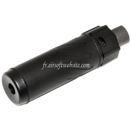 5KU 128mm/149mm SOCOM556 Mini QD Silencieux B avec Frein de Bouche Convient pour -14mm CCW sens antihoraire Canon Fusil Airsoft Noir