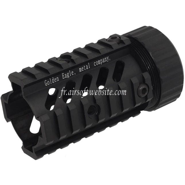 Golden Eagle 4-côtés 8-fentes Rails Court Type Stubby Free Float RIS Rail de Garde-Main Convient pour M4 M16 Série AEG Fusils Airsoft Noir