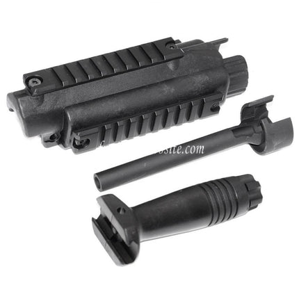 CYMA Rail de Garde-Main & Poignée avec Canon Extérieur Convient pour MP5 Série AEG Fusil Airsoft Noir