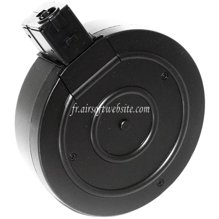 Airsoft Website 370 Billes Chargeur Tambour Convient pour WELL R2 Tokyo Marui Vz61 SCORPION Série SMG Fusil Noir