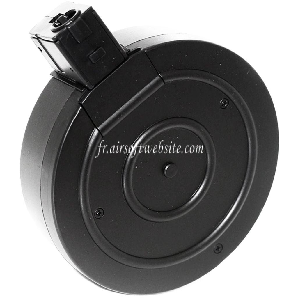 Airsoft Website 370 Billes Chargeur Tambour Convient pour WELL R2 Tokyo Marui Vz61 SCORPION Série SMG Fusil Noir