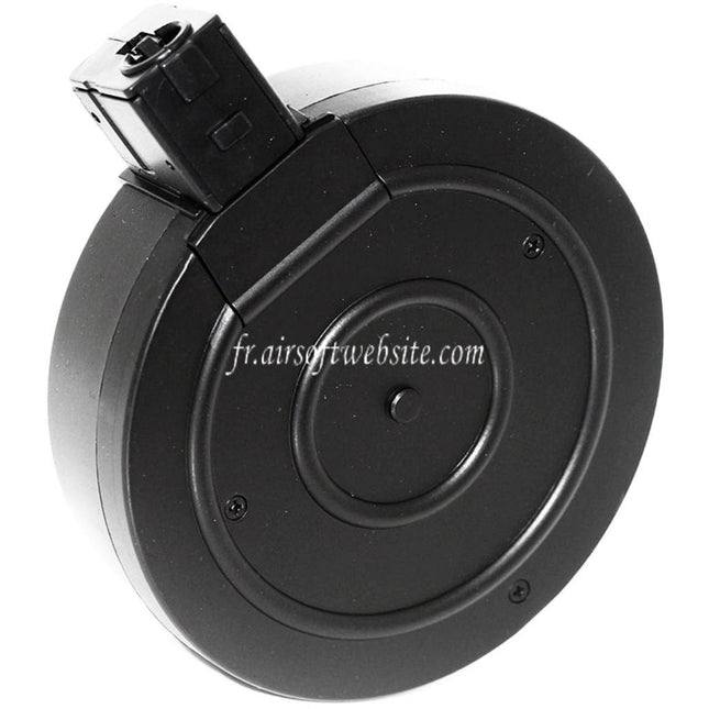 Airsoft Website 370 Billes Chargeur Tambour Convient pour WELL R2 Tokyo Marui Vz61 SCORPION Série SMG Fusil Noir