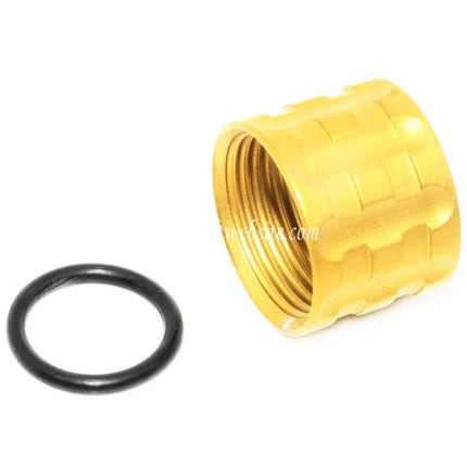 5KU TP-Pro Knurled Canon Filetage Couvre-filet -14mm CCW sens antihoraire Convient pour Tokyo Marui G17 GBB Pistolet Airsoft Or