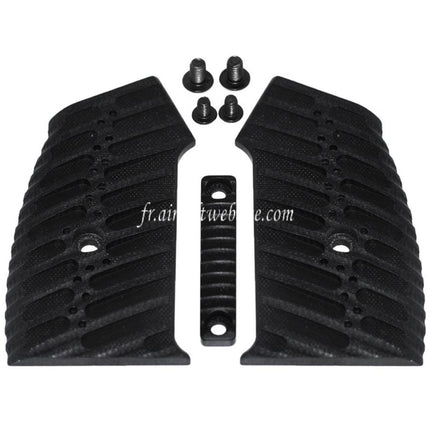 5KU Changeable Complète Modulaire Pistolet Poignée Set (Knurly) Convient pour M4 M16 Série GBB Fusil Airsoft Noir