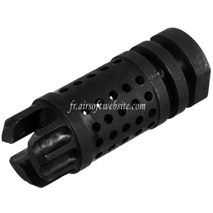 5KU M4SD II Flash Hider Suppressor for -14mm CCW Airsoft Rifle Barrel Black