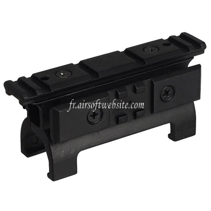 Airsoft Website 20mm Top and Side Rail Mount Base Fits MP5 Series AEG GBB Rifles Black