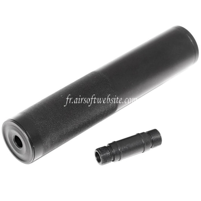 AIRSOFT WEBSITE Silencieux -/+14mm (sens horaire/antihoraire) avec adaptateur Convient pour Tokyo Marui WELL R2 Vz61 Scorpion AEP SMG Fusils