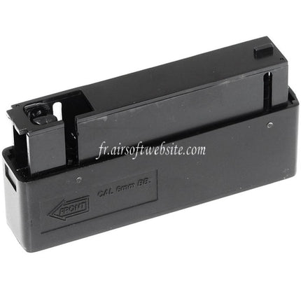 Airsoft Website 25 Billes Métal Chargeur Convient pour WELL MB01 MB04 MB05 L96 G21 G22 Bolt Action Sniper Fusil Noir