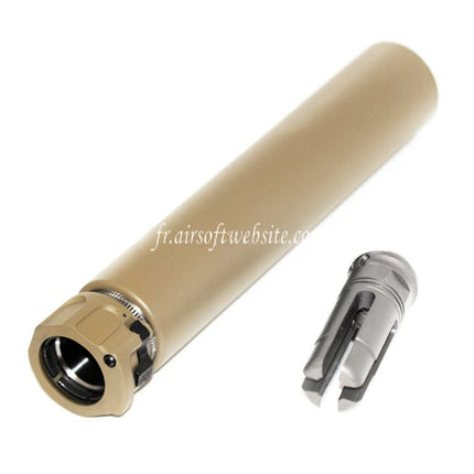 5KU 213mm SOCOM762 RC Silencieux avec Frein de Bouche Convient pour -14mm CCW sens antihoraire Canon Fusil Airsoft
