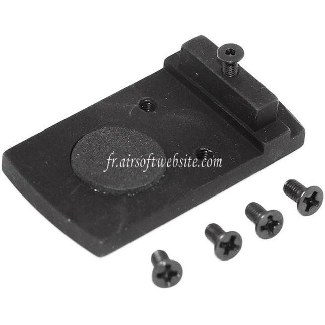 5KU Métal Optima / Docter / Vortex Hausse Viseur Montage Convient pour Tokyo Marui G17 Série GBB Pistolet Airsoft Noir