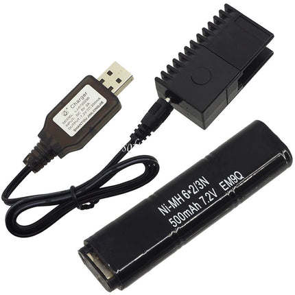 CYMA 7.2V 500mAh Ni-MH Batterie et USB Batterie Chargeur Convient pour CYMA AEP Série Pistolet