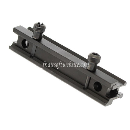 Airsoft Website 20mm 14-Slots 0.8 Inch See Through Mini Riser Mount Fits for 20mm Rail System Black