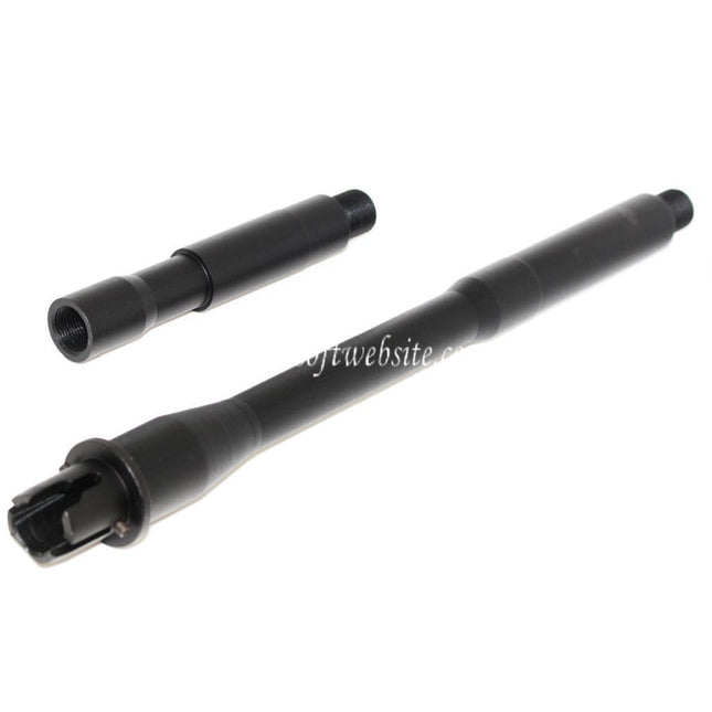 E&C 15 Pouces Aluminum CQB Canon Extérieur Extension Tube -14mm CCW sens antihoraire Convient pour M4 M16 Série AEG Fusil Airsoft Noir