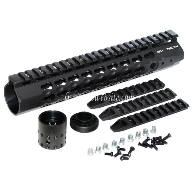 APS 260mm 10 Pouces Evolution Tech Keymod Rail de Garde-Main Convient pour M4 M16 Série AEG Fusil Airsoft Noir
