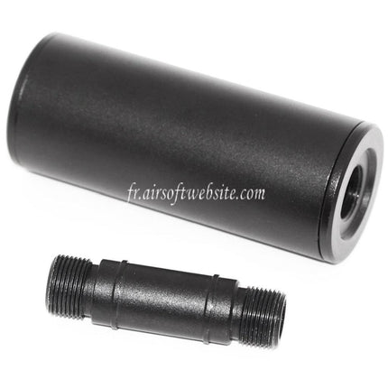 AIRSOFT WEBSITE Silencieux -/+14mm (sens horaire/antihoraire) avec adaptateur Convient pour Tokyo Marui WELL R2 Vz61 Scorpion AEP SMG Fusils
