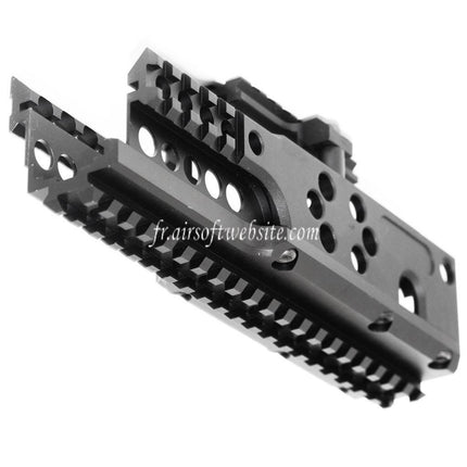Airsoft Website 206mm CNC Aluminum RIS RAS Rail de Garde-Main Convient pour A&K PKM AEG Fusil Noir
