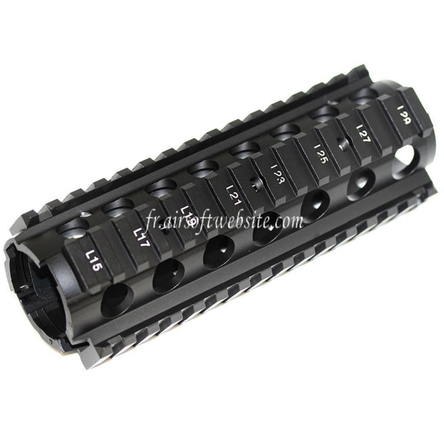 E&C 170mm CNC Aluminum KAC Type M4A1 M4CQB RAS Rail de Garde-Main Convient pour CYMA E&C D-Boys G&P Classic Army KWA G&G Tokyo Marui M4 M16 Série AEG Fusil Airsoft Noir
