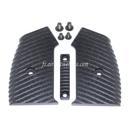 5KU Aluminum Pistolet Poignée Couvre Convient pour M4 M16 Série GBB Fusil Airsoft Noir