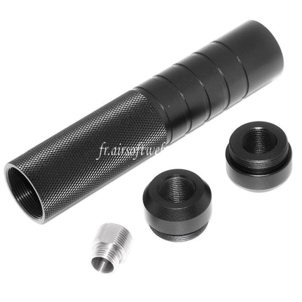 Airsoft Website 146mm 5.75 Pouces Noise Damping Bowl Silencieux Canon Extension Tube +/-14mm CW/CCW fileté Canon Airsoft