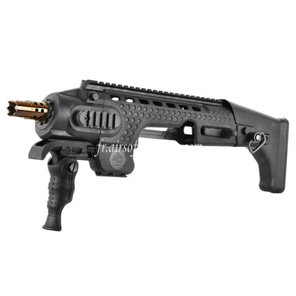APS Caribe Action Combat Pistolet Carabine Conversion Kit Convient pour G17 G18C Pistolet Airsoft