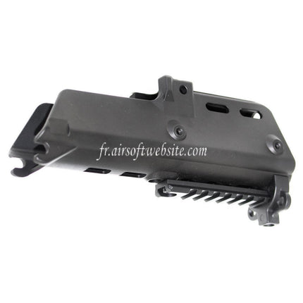 Golden Eagle Polymer Handguard Set mit 20mm Unterer Schiene Passend für Jing Gong JG Golden Eagle G36C Serie AEG Airsoft Gewehr Schwarz