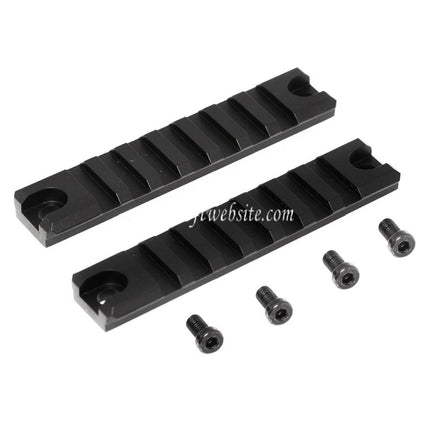 Golden Eagle 2pièces 98mm R4 7-Slots 20mm Rail Convient pour JG Jing Gong CYMA Golden Eagle Tokyo Marui G36 Série AEG Fusil Airsoft Noir