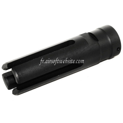 Golden Eagle 80mm 4-Zack G36 Mündungsbremse Flash Hider Passend für -14mm CCW Linksgewinde Airsoft Gewehr Schwarz