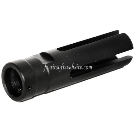 Golden Eagle 80mm 4-Zack G36 Mündungsbremse Flash Hider Passend für -14mm CCW Linksgewinde Airsoft Gewehr Schwarz
