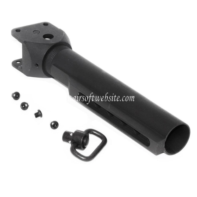 APS Quick Release M4 Crosse Adaptateur Buffer Tube & QD Sangle Swivel Convient pour APS ASK AK Série AEG Fusil Airsoft Noir