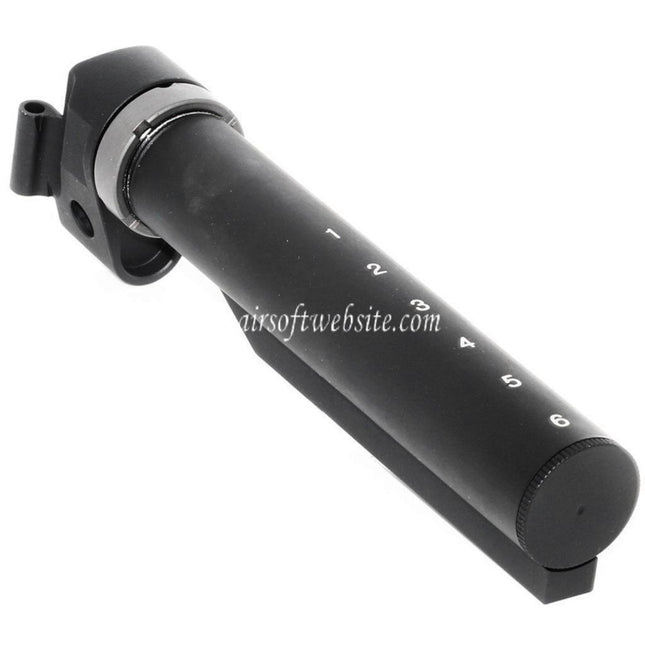 5KU 6-Positions Crosse Buffer Tube Adaptateur Convient pour AK Convert to Use M4 Crosse Fusil Airsoft Noir