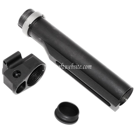 5KU 6-Positions Crosse Buffer Tube Adaptateur Convient pour AK Convert to Use M4 Crosse Fusil Airsoft Noir