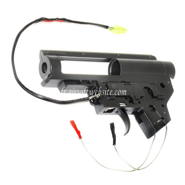 Airsoft Website QD Changement rapide Ressort System Renforcé 8mm Vitesse Boîte Boîtier Convient pour A&K AR M4 M16 Série AEG Fusil Airsoft Avant Câblage