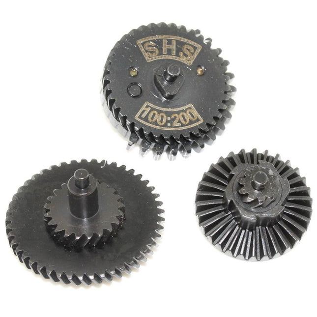 SHS Acier Faible bruit Couple élevé 100:200 Engrenage Set Convient pour Version 2/3 V2 V3 AEG Vitesse Boîte Fusil Airsoft