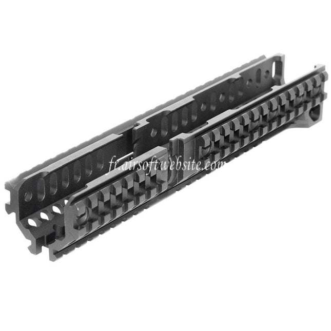 5KU CNC Aluminum 254mm B30 Style Long Bas Rail de Garde-Main Convient pour LCT GHK E&L Tokyo Marui AK Série AEG GBB Fusil Airsoft Noir